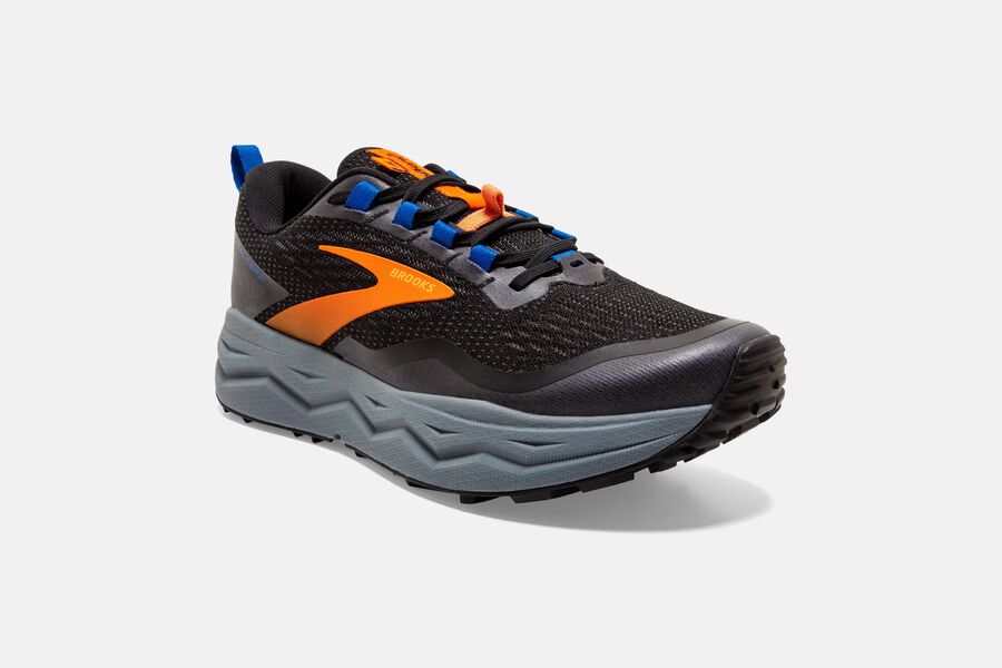 Brooks Caldera 5 Trail Running Shoes - Mens - Black/Orange - PS0695438